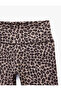 Slim Fit High Waist Biker Sports Leopard Leggings - 5