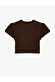 Slim Fit Short Sleeve Crew Neck Crop Sports T-Shirt - 4