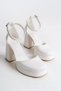 Women's Blunt Toe Platform Scarf Evening Dress Stilette Shoes Nara