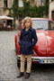 Boy's Cotton Lined Water Repellent Navy Blue Raincoat Trench Coat - 6