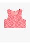 Scoop Neck Crop Top, Sleeveless Floral