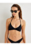Halter Neck Bralet Bikini Top with Metal Closure Detail - 3
