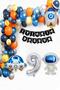 Space Themed Birthday Set Age 9 ; 4 Foil , 56 Latex Balloons, Banner, Balloon Chain, Balloon Tape - 3
