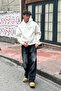 816 Atelier ®   Printed Oversize Unisex White Hoodie - 2