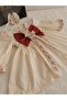 Floral Lace Patterned Dress with Bow Detail