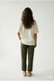 Women's Ecru 100% Organic Cotton Pack Crew Neck Oversized Basic T-Shirt - 2