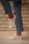 WOMEN JUMP WHITE FLAT SOLE SNEAKER SPORTS SHOES 15306 - 5