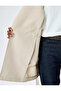 Gabardine Fabric Double Breasted Trench Coat with Belt Pockets - 6