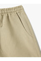 Lace-Up Linen Blended Mini Shorts with Pockets - 5