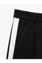 Crepe Fabric High Waist Palazzo Pants with Side Stripe Detail Pockets - 7