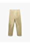 Cotton Gabardine Carrot Trousers with Pleated Pocket Detail - 4