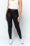 Women Metallic Leggings, Black