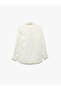 Regular Fit Classic Collar Long Sleeve Satin Shirt - 4