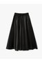 Viscose Fabric Satin Flared Bell Skirt - 3