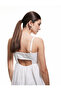 Cotton Midi Strap Brodeled Scalloped Flared Dress with Window Detail on the Back - 3
