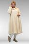 58093 Large Size Mevlana Cut Muslin Shirt - Cream