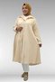 58093 Large Size Mevlana Cut Muslin Shirt - Cream - 4