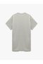 Three Thread Cotton Pocket Crew Neck Short Sleeve T-Shirt Dress - 4