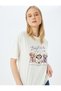 Dog Printed Slogan Crew Neck Short Sleeve T-Shirt
