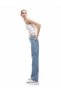 Cotton Regular Waist Stone Detailed Straight Fit Jean - 2