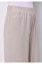 Regular Fit Mid Waist Straight Pocketed Women's Beige Sweatpants - 5