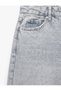 Wide Leg Buttoned Stone Detailed Cotton Jeans - Wide Leg Jeans - 6