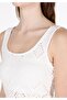 Slim Fit Women's White Tank Top - 4