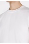 Comfort Fit Round Neck Jacquard Men's White Short Sleeve T-Shirt - 4