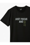 Short Sleeve Crew Neck Slogan Printed Sports T-Shirt - 5