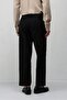 Black Relax Fit Pleated Men's Trousers - 4