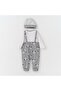 BABY BOY GRAY CUTE PRINTED SALOPET SET - 5
