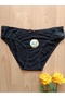 Zone Bamboo Rib Knit Lace Detailed Women's Underwear Panties (Black)