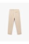 Viscose Pocket Detailed Rayon Tapered Waist Lace-Up Trousers - 2