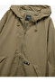 Zippered Pocket Label Detailed Hooded Raincoat - 5