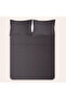 100% Cotton Satin Duvet Cover Set 240X220 cm Anthracite - Lia Series - 3