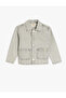 Cotton Long Sleeve Denim Jacket with Pocket Detail - 3