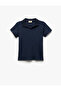 Cotton Short Sleeve Basic Polo Collar T-Shirt - 3