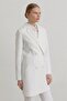 Double-Breasted Basic Blazer Jacket Ecru - 2