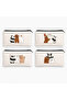 Tight Friends 4-Piece Makeup Bag, Pen Holder, Wallet