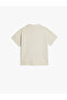 Button Detailed Polo Neck Short Sleeve Cotton T-Shirt - 4