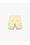 Cotton Basic Parachute Shorts with Lace-Up Waist and Pocket Detail - 2