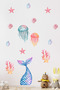 Fairytale Mermaid Doll, Kids Room Wall Sticker Set, Glass Sticker - 2