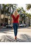 Cora V-Neck Pleated Flounce Casual Women's Blouse - 3