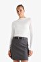 A-Line High Waist Lined Skirt E8679Ax25Au - 4