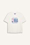 100% Cotton Nba Wordmark Relax Fit T-Shirt G0714Ax26Sp - 7