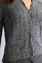 Regular Fit Crew Neck Sequin Detailed Openwork Basic Cardigan H3795Ax26Sp - 4