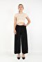 Wide Leg Lace-up Trousers