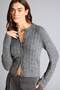 Regular Fit Crew Neck Sequin Detailed Openwork Basic Cardigan H3795Ax26Sp