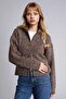 Oversized Hooded Zippered Cardigan G6033Ax25Wn - 3