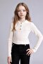 Stone Button Detailed Sweater for Girls G7609A826Sp - 3